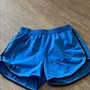 Blue Under Armour running shorts